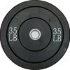 35 Lb BLACK Bumper Plate (Pair) -Gym Plus Shop BumperPlates35 Black WR