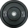 45 Lb BLACK Bumper Plate (Pair) -Gym Plus Shop BumperPlates45 Black WR