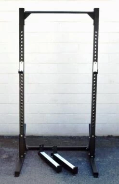 Half Rack With Pull-up Bar 7 Half Rack With Pull-up Bar -Gym Plus Shop Half Rack Front View Bare